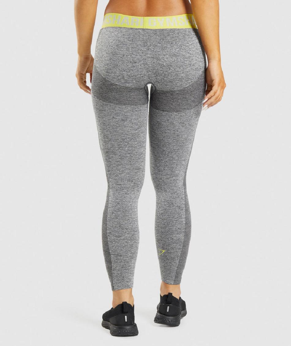 Leggins Gymshark Flex Low Rise Mujer Gris Amarillo | CO 2917XYU